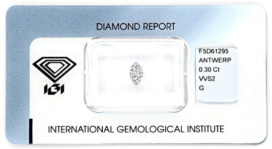 Foto 1 - Navette Diamant 0,30 Carat Top Wesselton VVS IGI, D5127