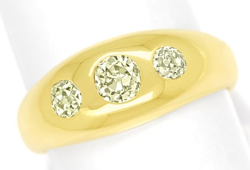 Foto 1 - Massiver Bandring aus 14K Gelbgold mit 0,82ct Diamanten, Q1867