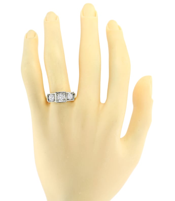 Foto 4 - Art Deco Ring 1,35ct Diamanten-Gold-Platin, S2971
