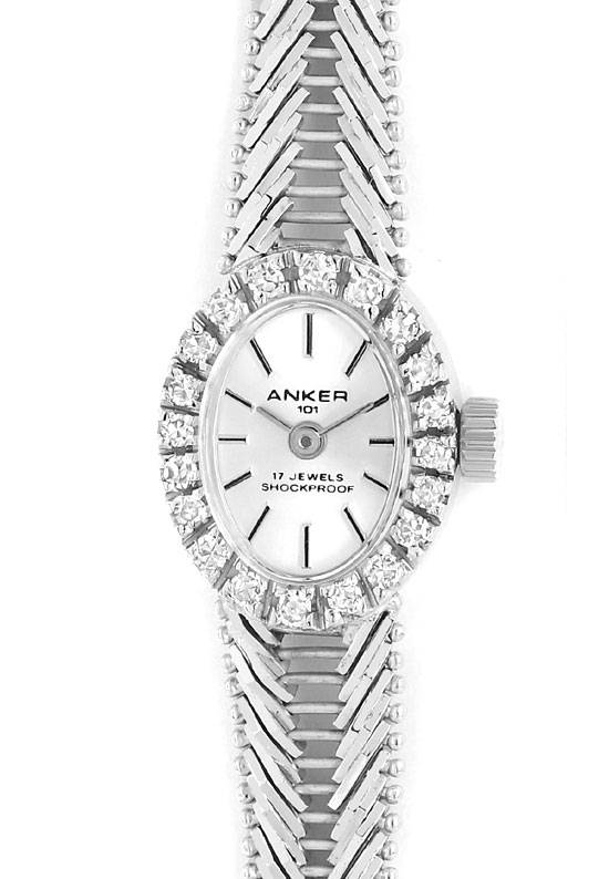 Foto 2 - Anker Damen-Armbanduhr in Weißgold mit Diamantenbesatz, U2505